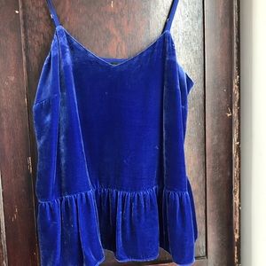 J.Crew Velvet Peplum Camisole